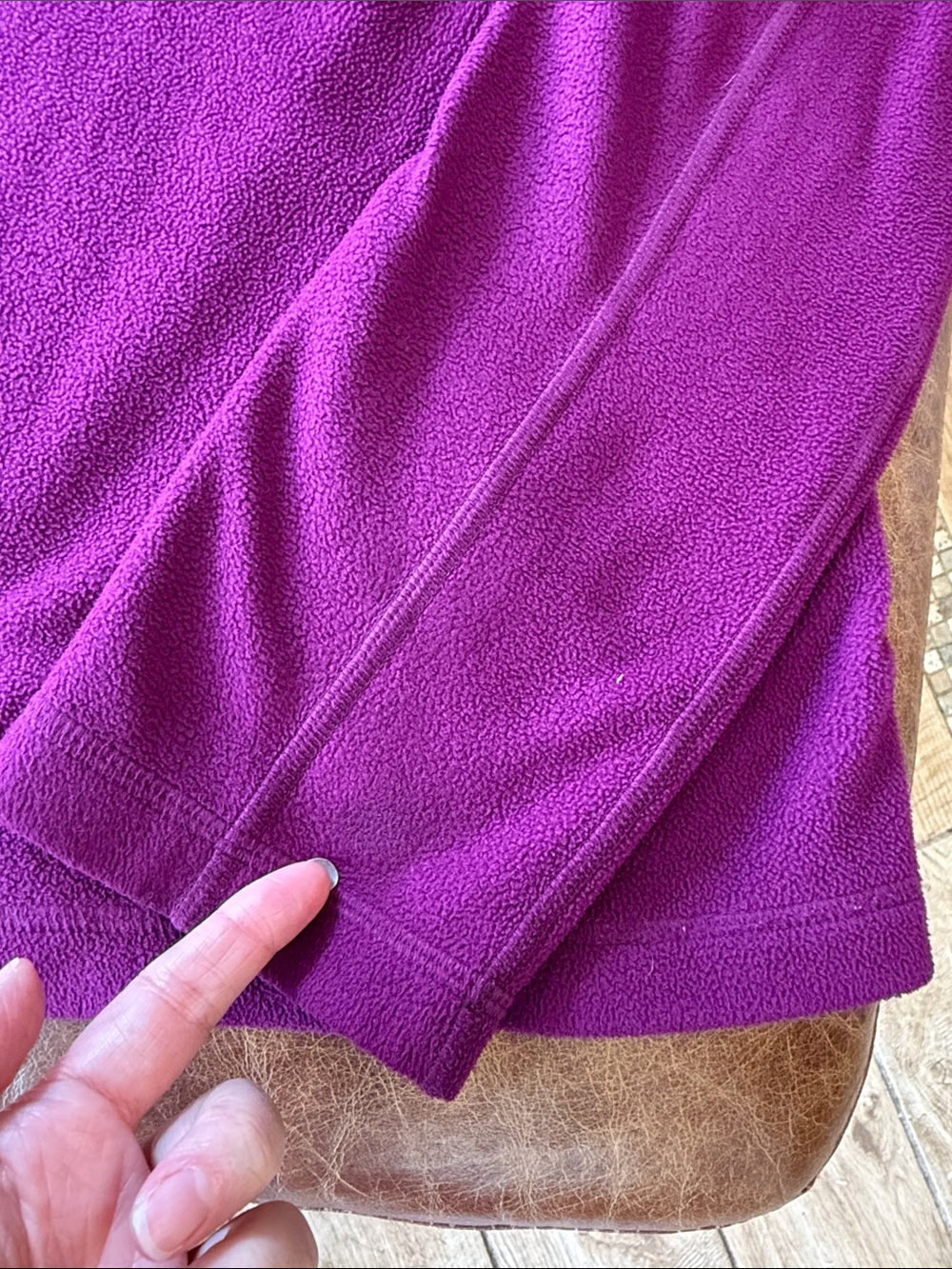Women’s Patagonia Micro D 1/4-Zip Pullover Sz Violet Purple Red - Picture 2 of 7
